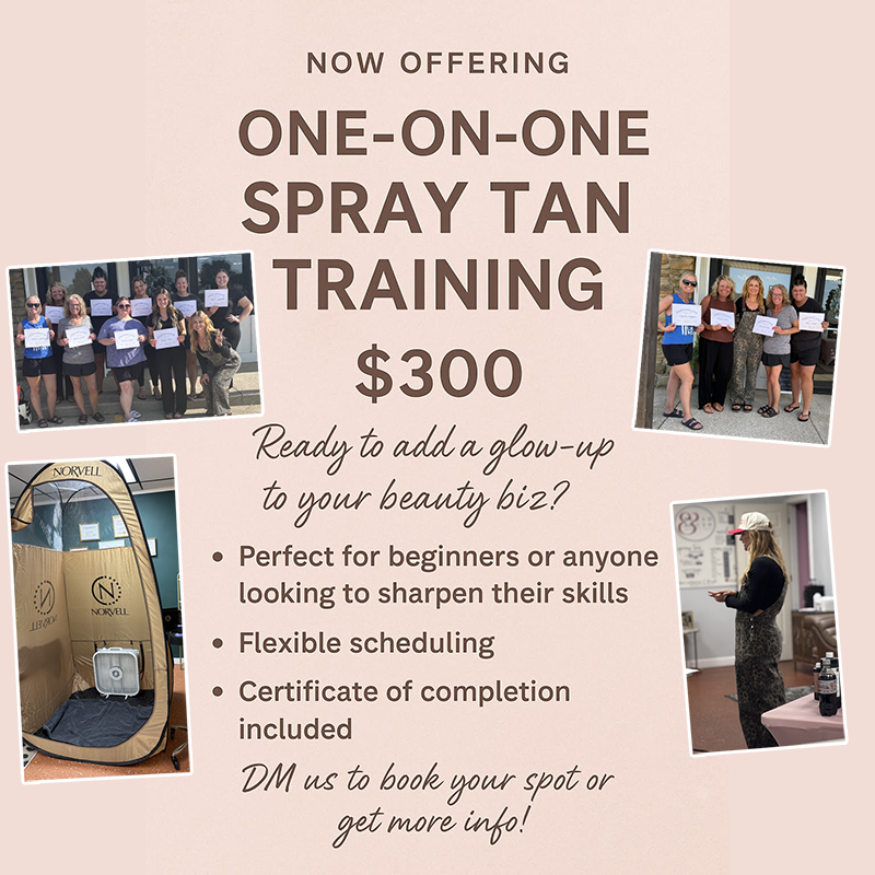One on One Spray Tanning Training Classes